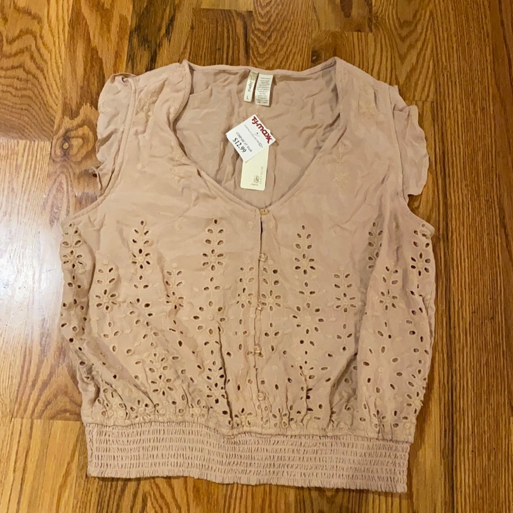 Short sleeve blouse with scrunch bottom